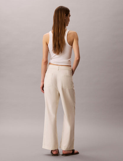 Calvin Klein Marcy Twill Wide Leg Pants