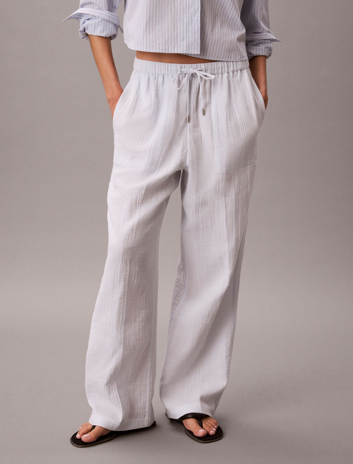 Calvin Klein Double Gauze Pull-On Pants