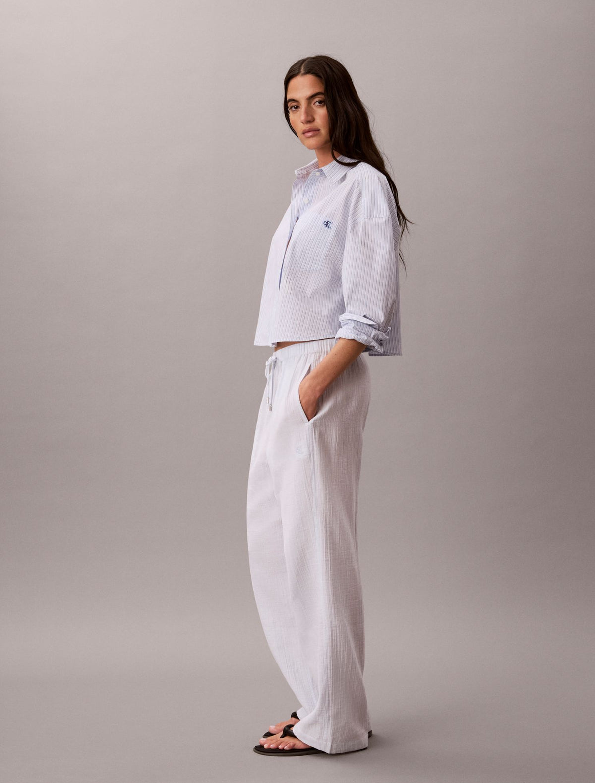 Calvin Klein Double Gauze Pull-On Pants