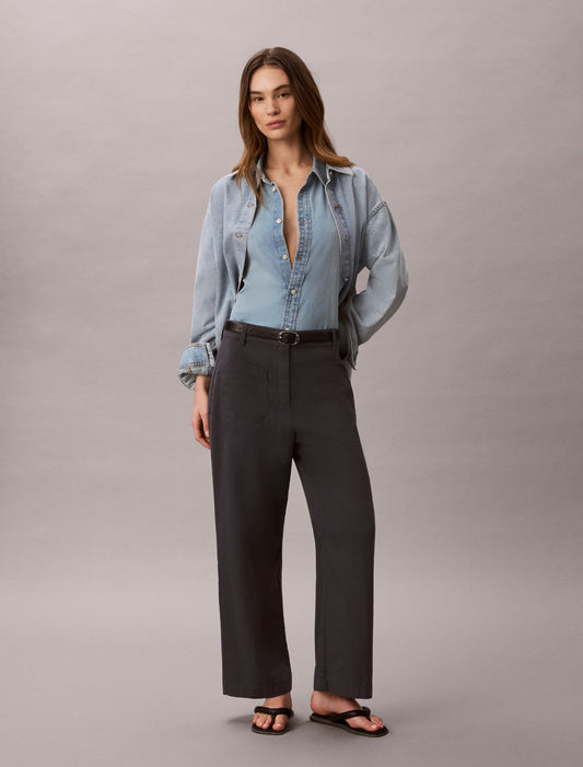 Calvin Klein Marcy Twill Wide Leg Pants