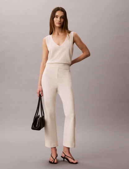 Calvin Klein Ponte Cropped Flared Pants