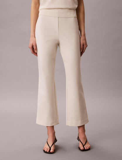 Calvin Klein Ponte Cropped Flared Pants