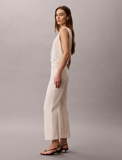 Calvin Klein Ponte Cropped Flared Pants
