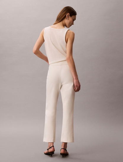 Calvin Klein Ponte Cropped Flared Pants