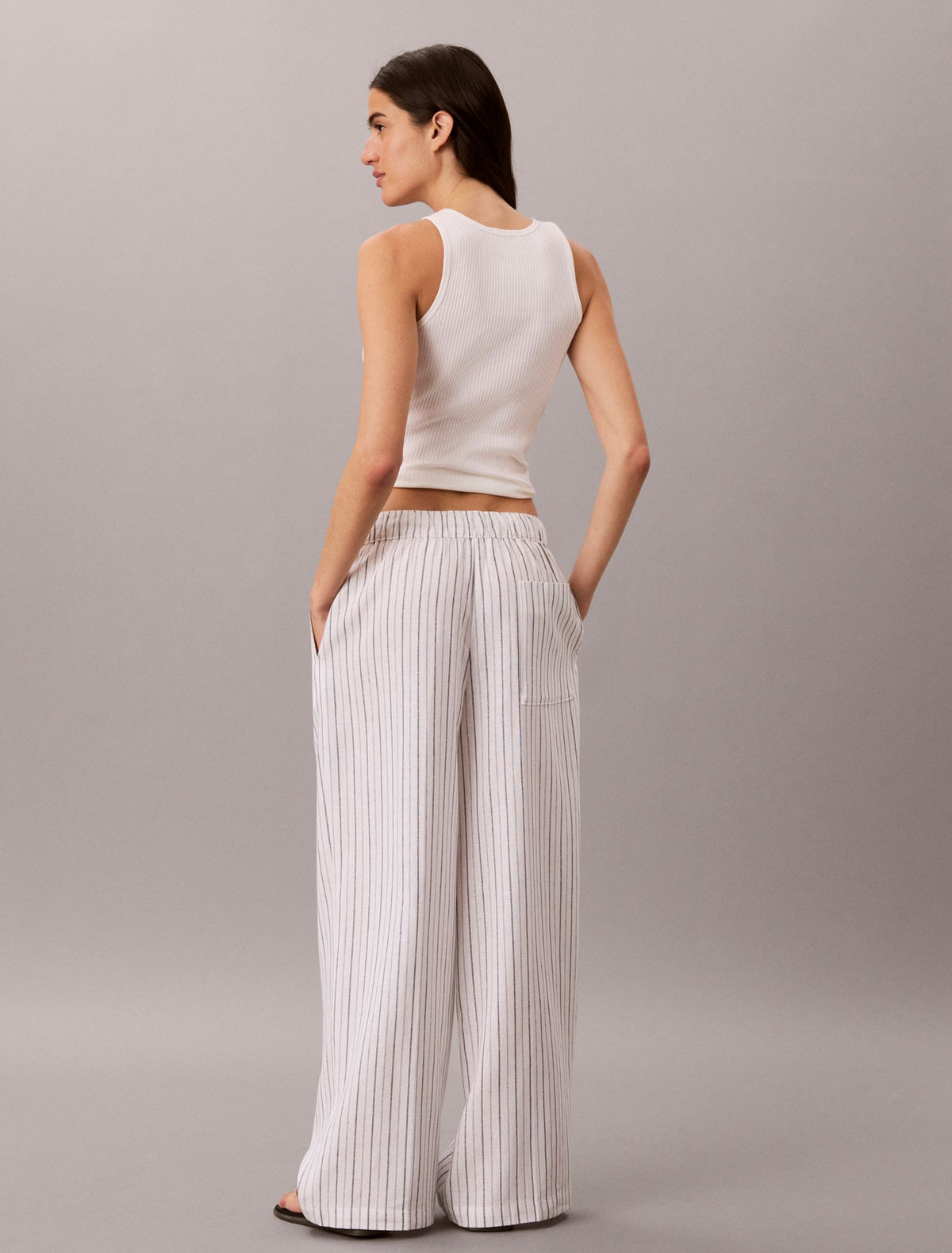 Calvin Klein Linen Blend Pull-On Pants