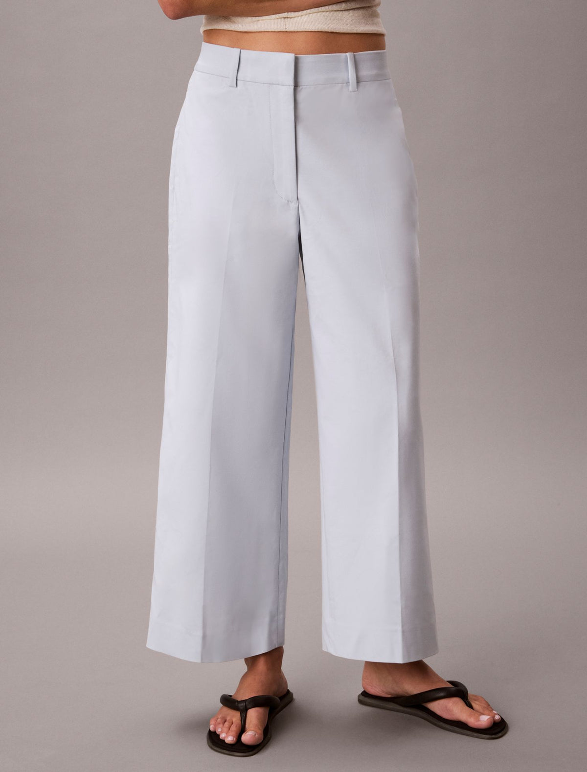 Calvin Klein Wide Leg Cropped Chino Pant