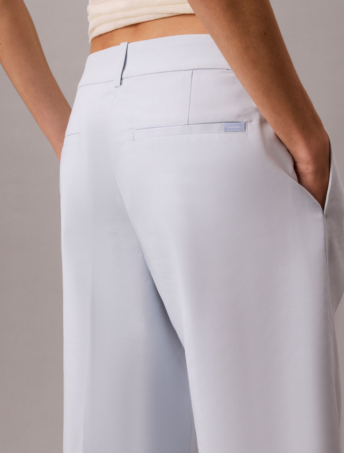 Calvin Klein Wide Leg Cropped Chino Pant