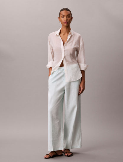 Calvin Klein Linen Blend Pull-On Pants