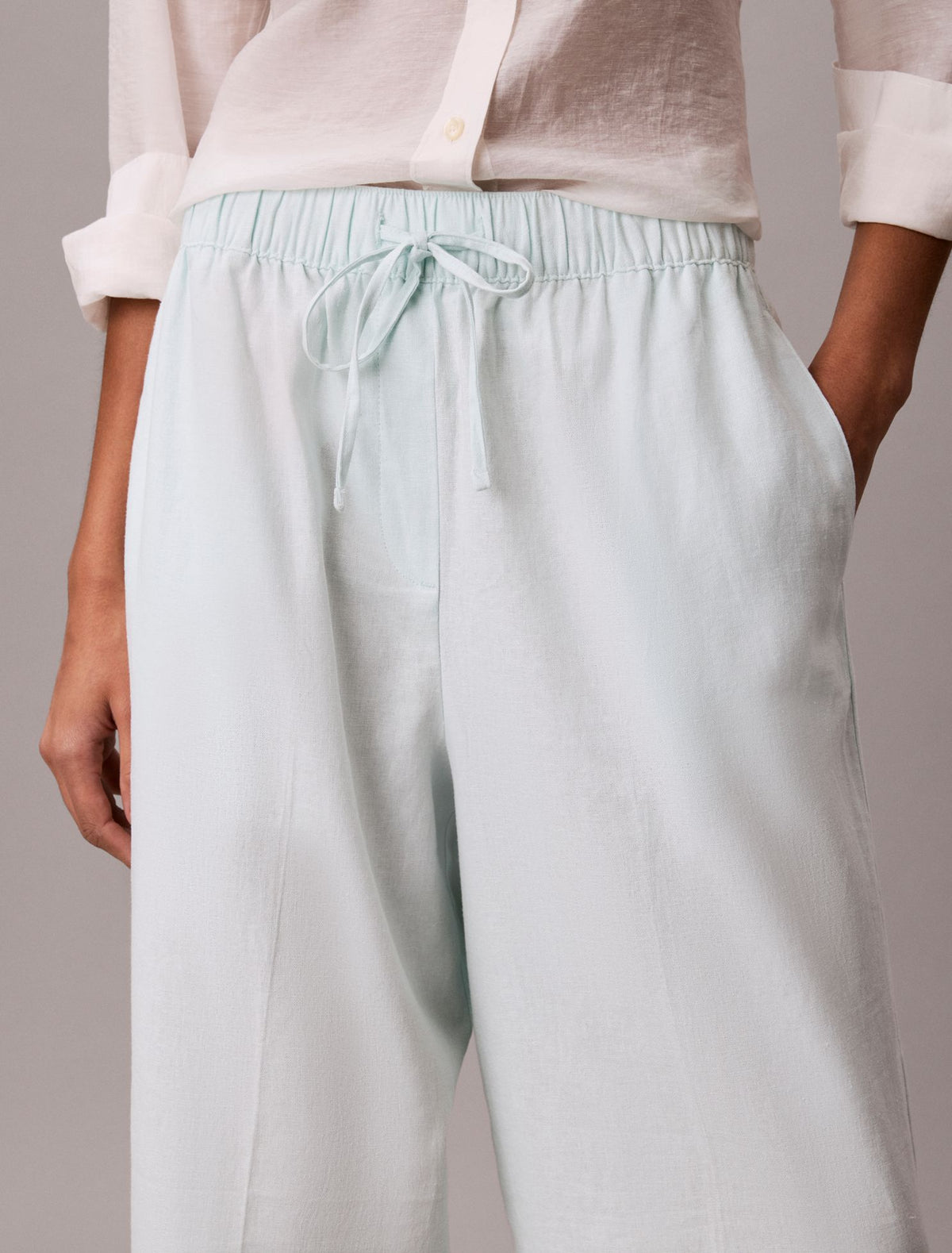 Calvin Klein Linen Blend Pull-On Pants