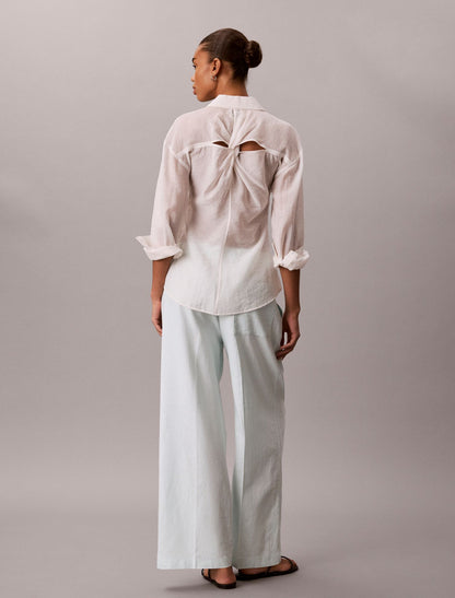 Calvin Klein Linen Blend Pull-On Pants