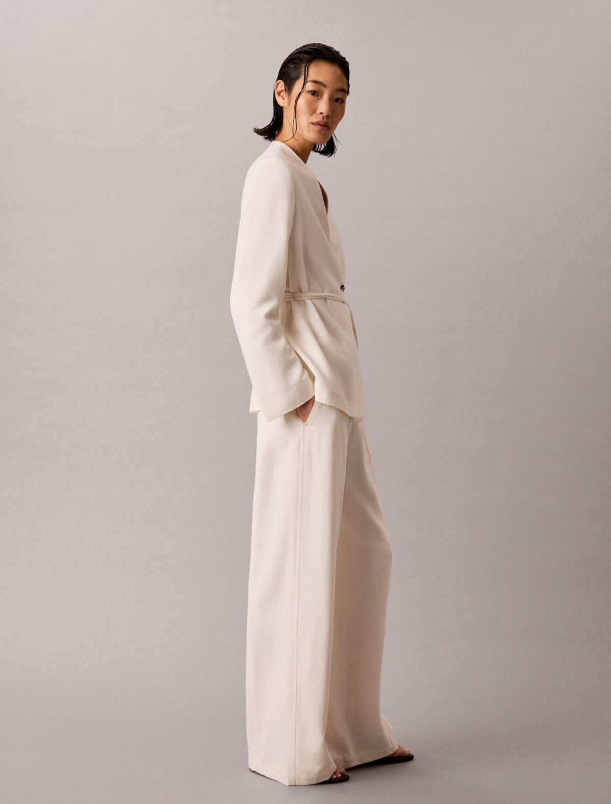Calvin Klein Textured Straight Pants
