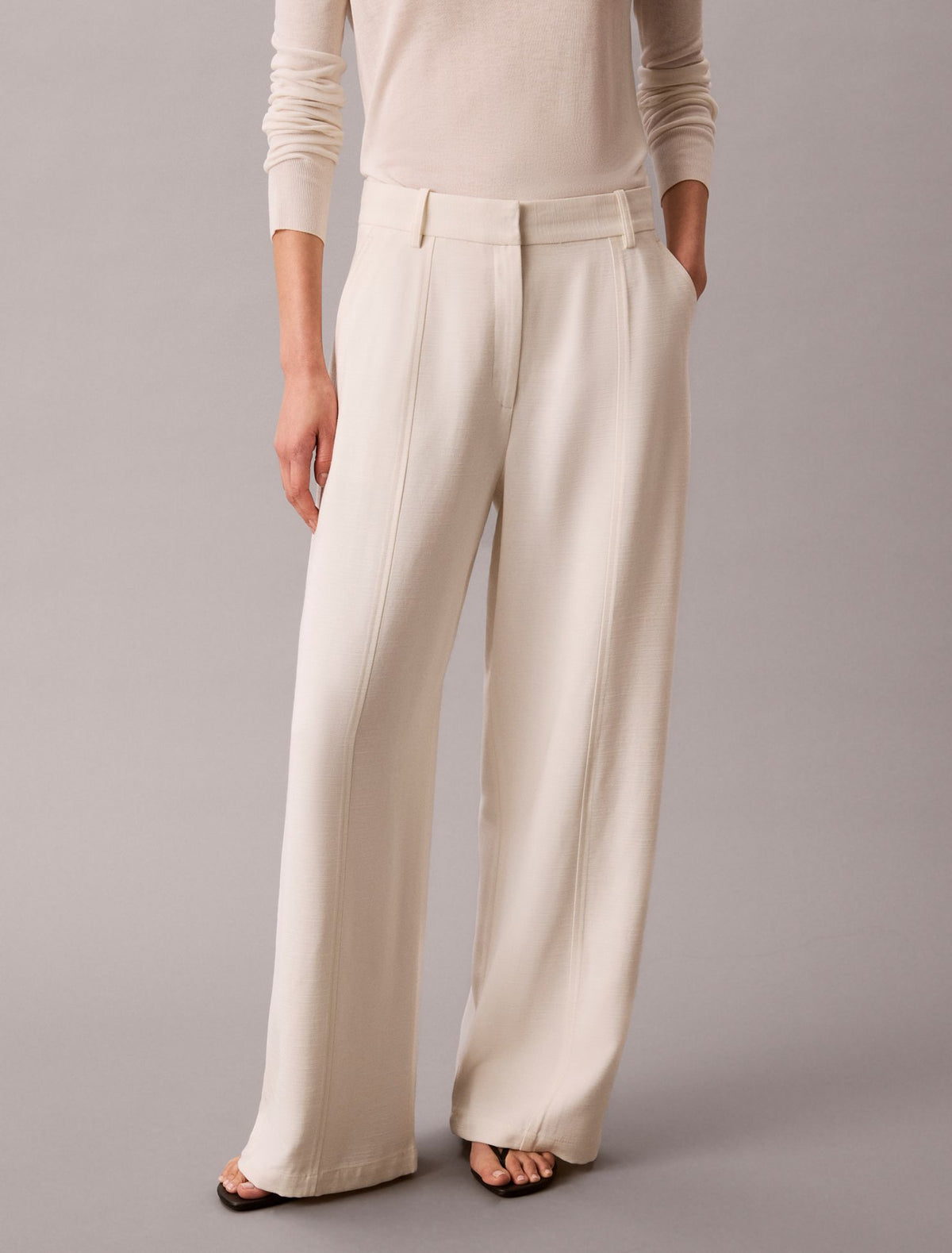 Calvin Klein Textured Straight Pants