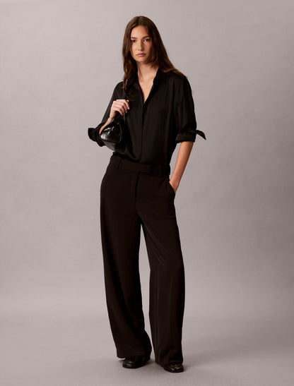 Calvin Klein Twill Wide Leg Pants