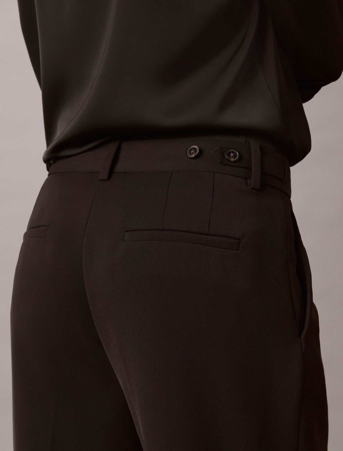 Calvin Klein Twill Wide Leg Pants
