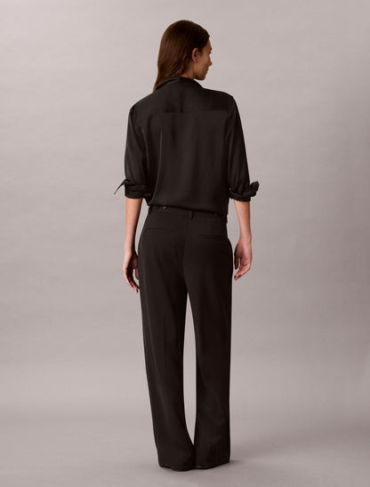 Calvin Klein Twill Wide Leg Pants