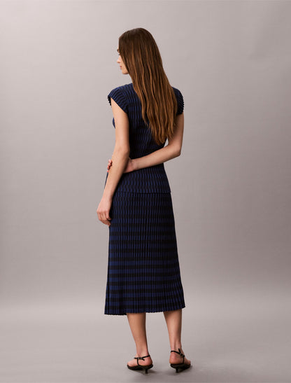 Calvin Klein Tech Knit Checkered Rib Skirt