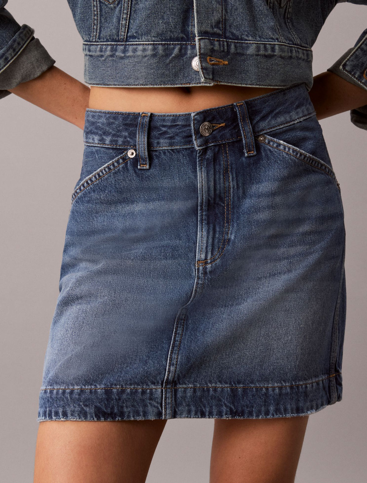 Calvin Klein Workwear Denim Mini Skirt