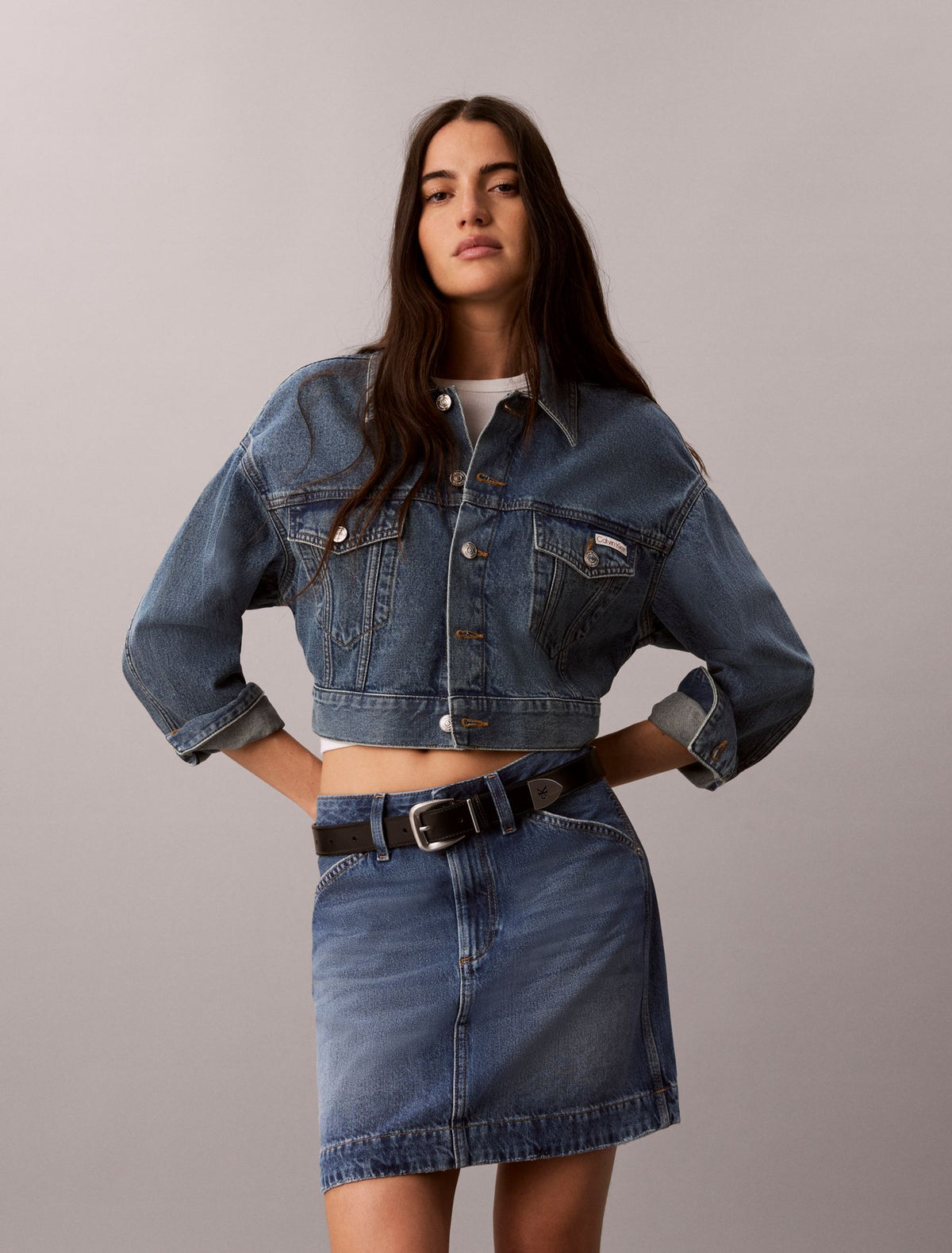 Calvin Klein Workwear Denim Mini Skirt