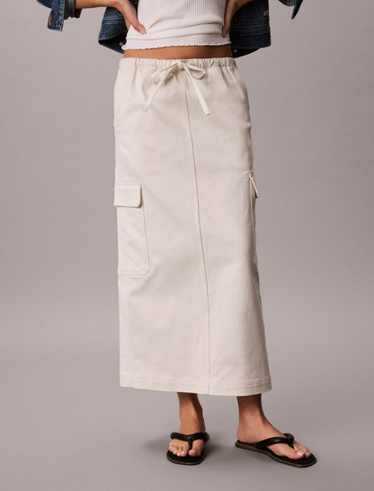 Calvin Klein Cotton Twill Cargo Skirt