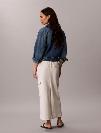 Calvin Klein Cotton Twill Cargo Skirt