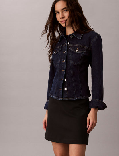 Calvin Klein Ponte Knit Logo Waistband Mini Skirt