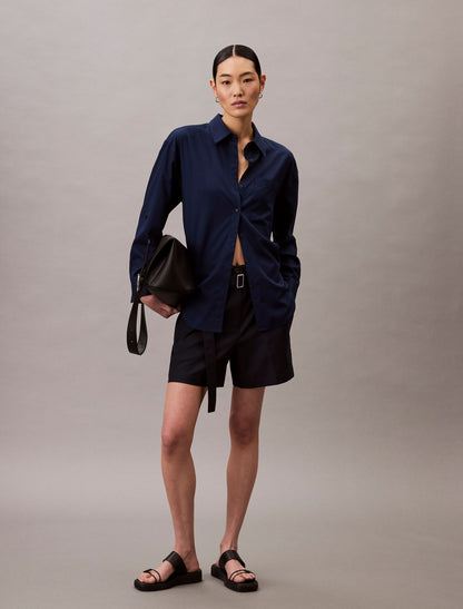 Calvin Klein Wool Blend Herringbone Utility Shorts