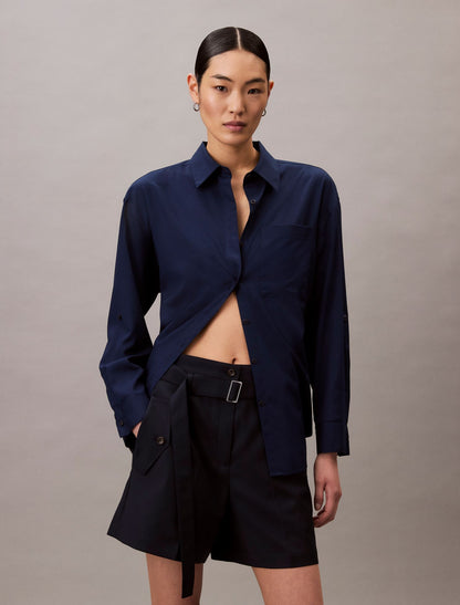 Calvin Klein Wool Blend Herringbone Utility Shorts