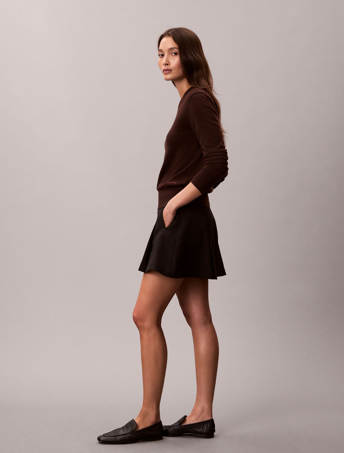 Calvin Klein Pleated Mini Skirt