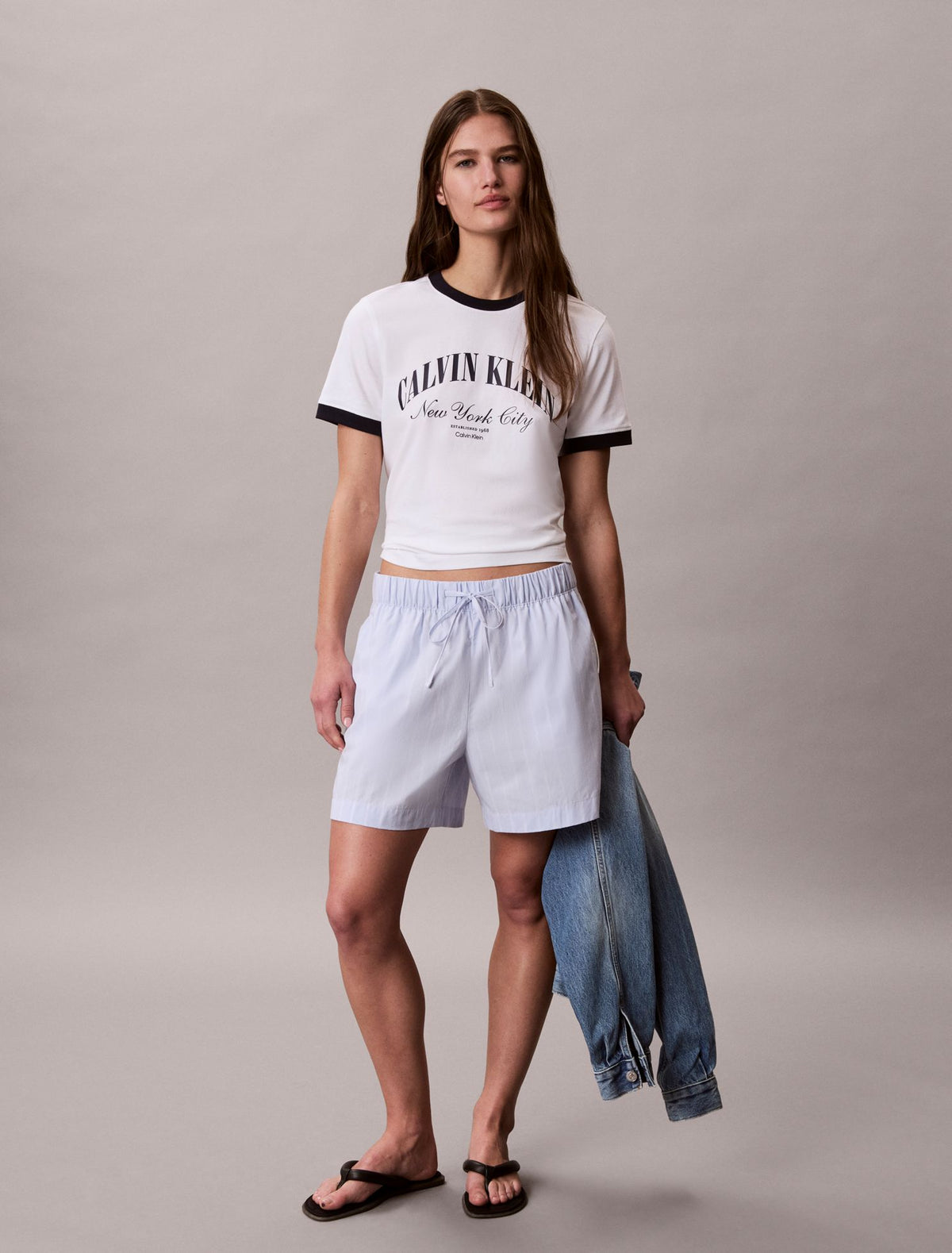 Calvin Klein Cotton Poplin Stripe Boxer Shorts