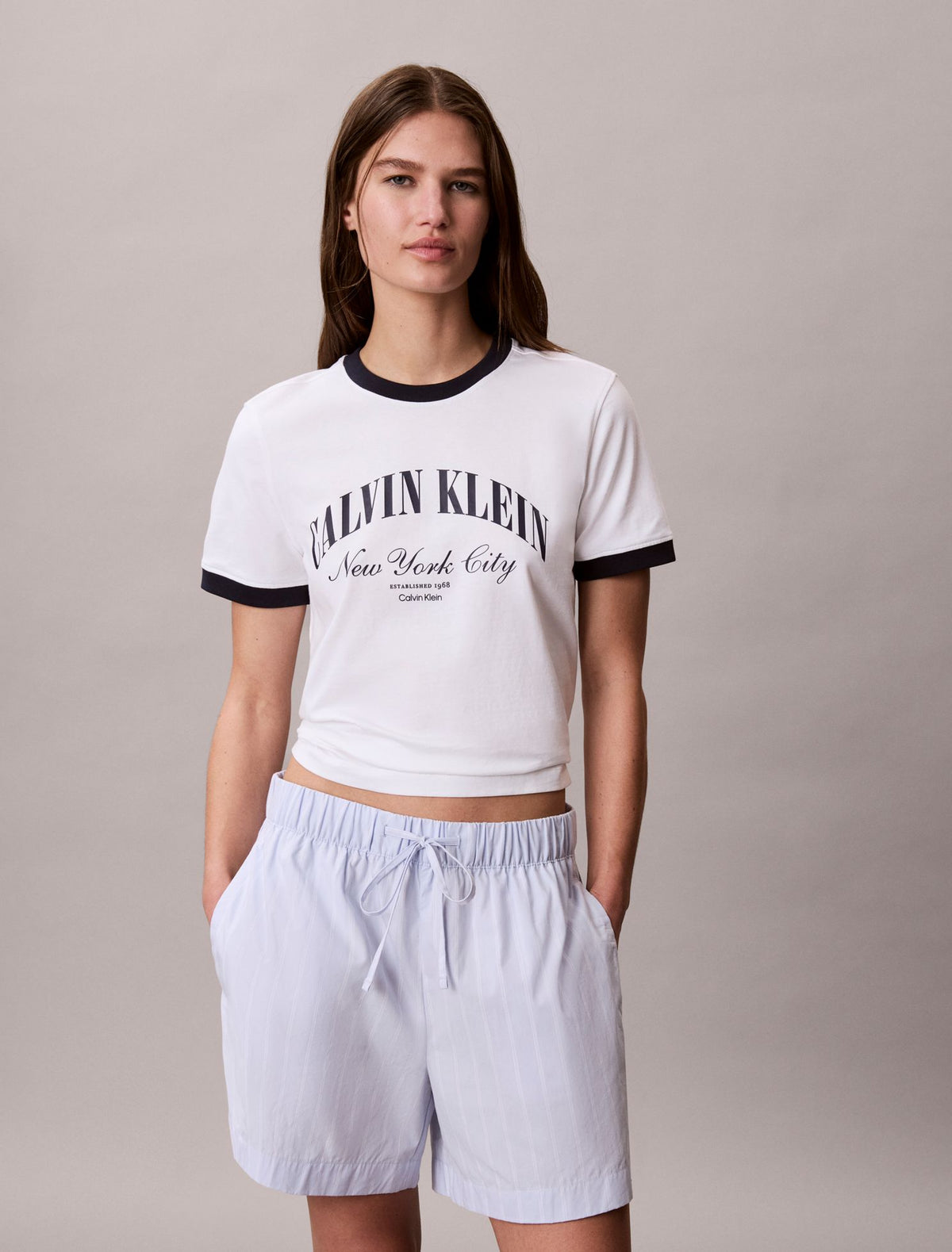 Calvin Klein Cotton Poplin Stripe Boxer Shorts