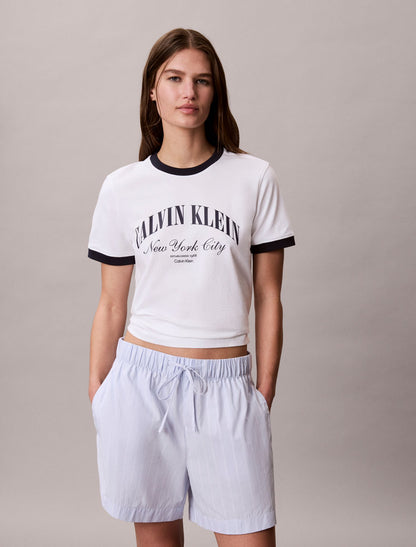 Calvin Klein Cotton Poplin Stripe Boxer Shorts