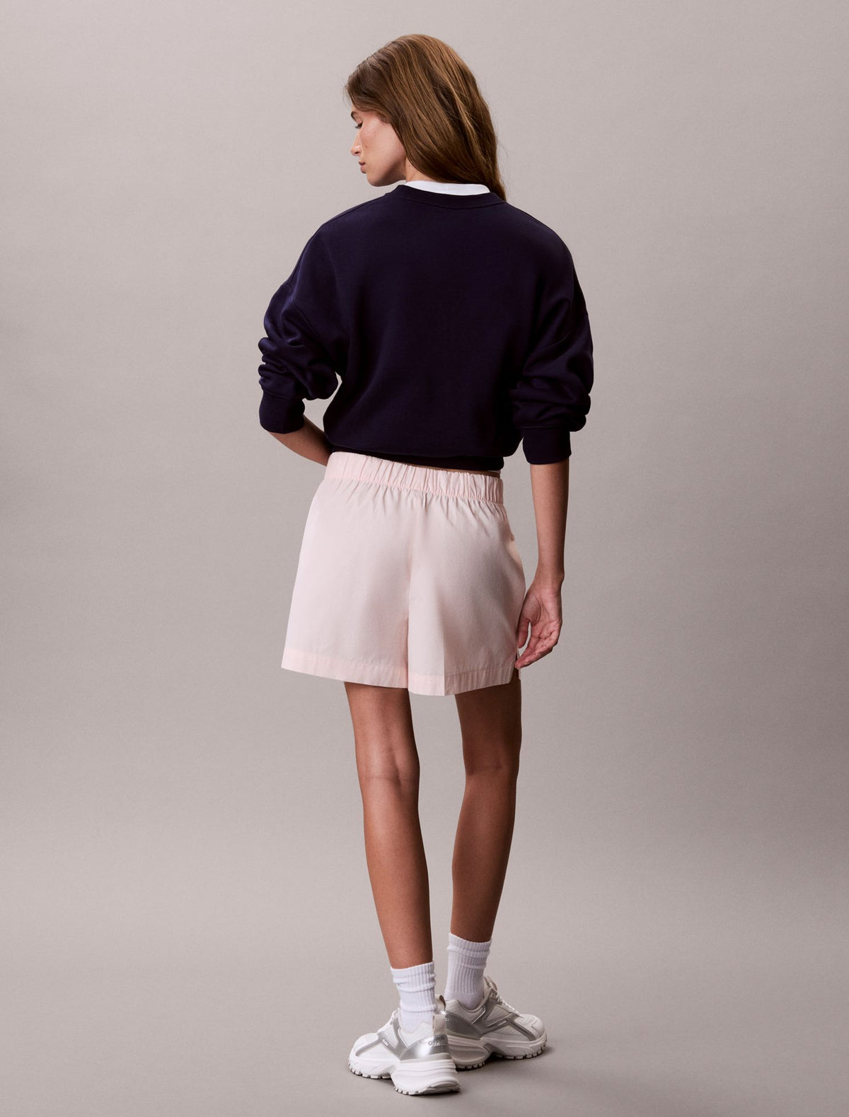 Calvin Klein Cotton Poplin Pull-On Shorts