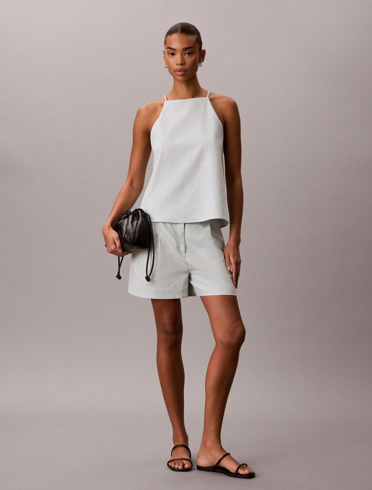 Calvin Klein Linen Blend Tailored Shorts