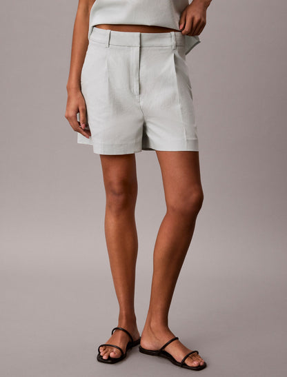 Calvin Klein Linen Blend Tailored Shorts
