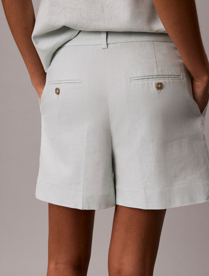 Calvin Klein Linen Blend Tailored Shorts