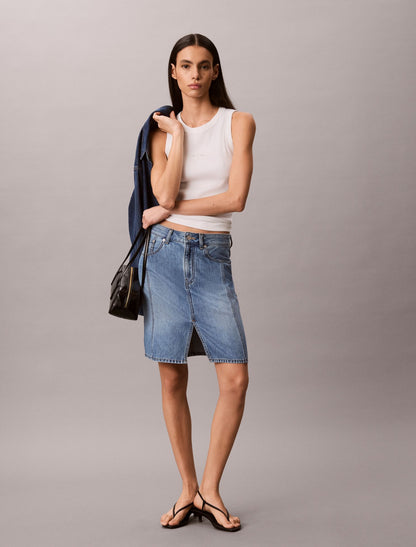 Calvin Klein Workwear Denim Midi Skirt