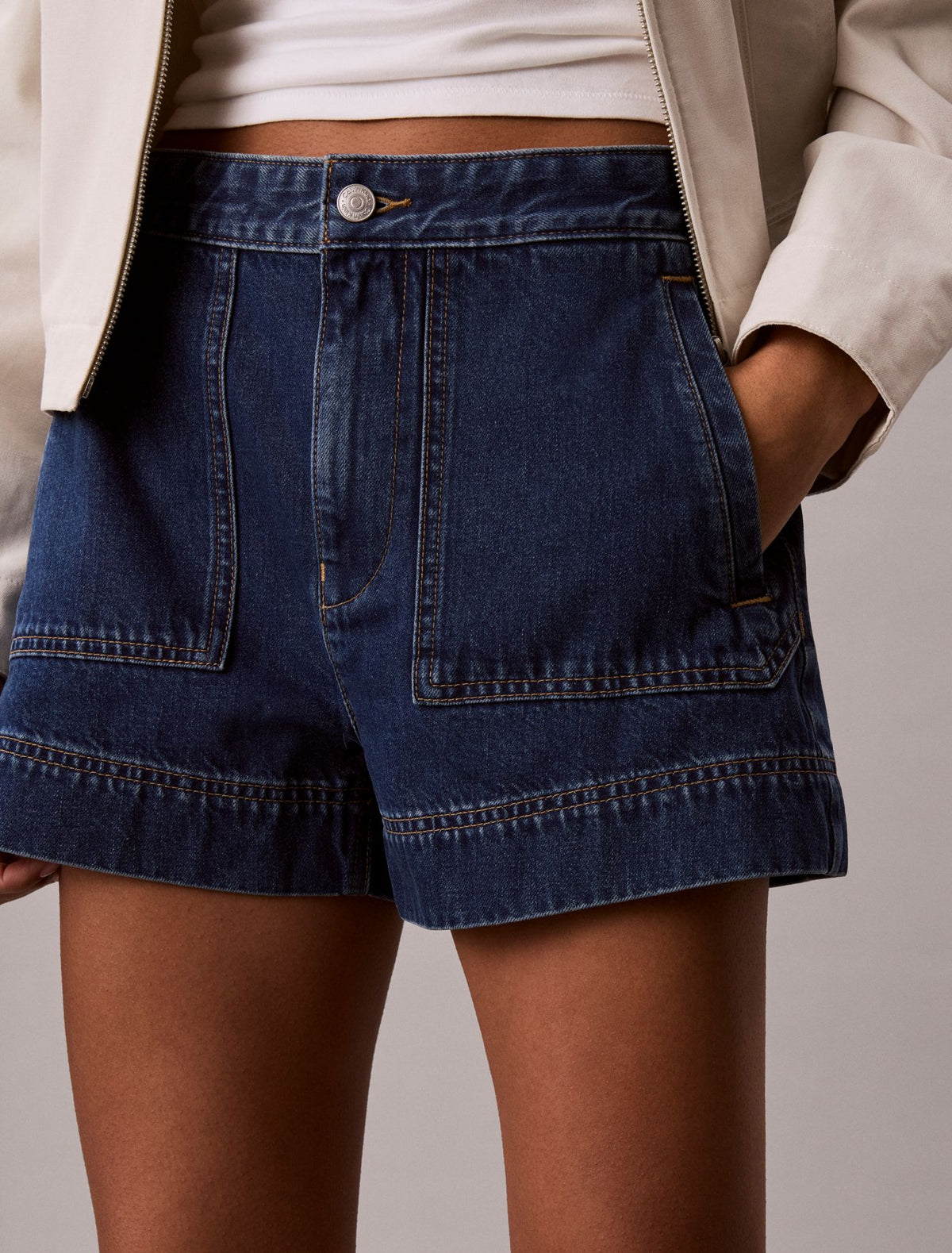 Calvin Klein Denim Utility Shorts
