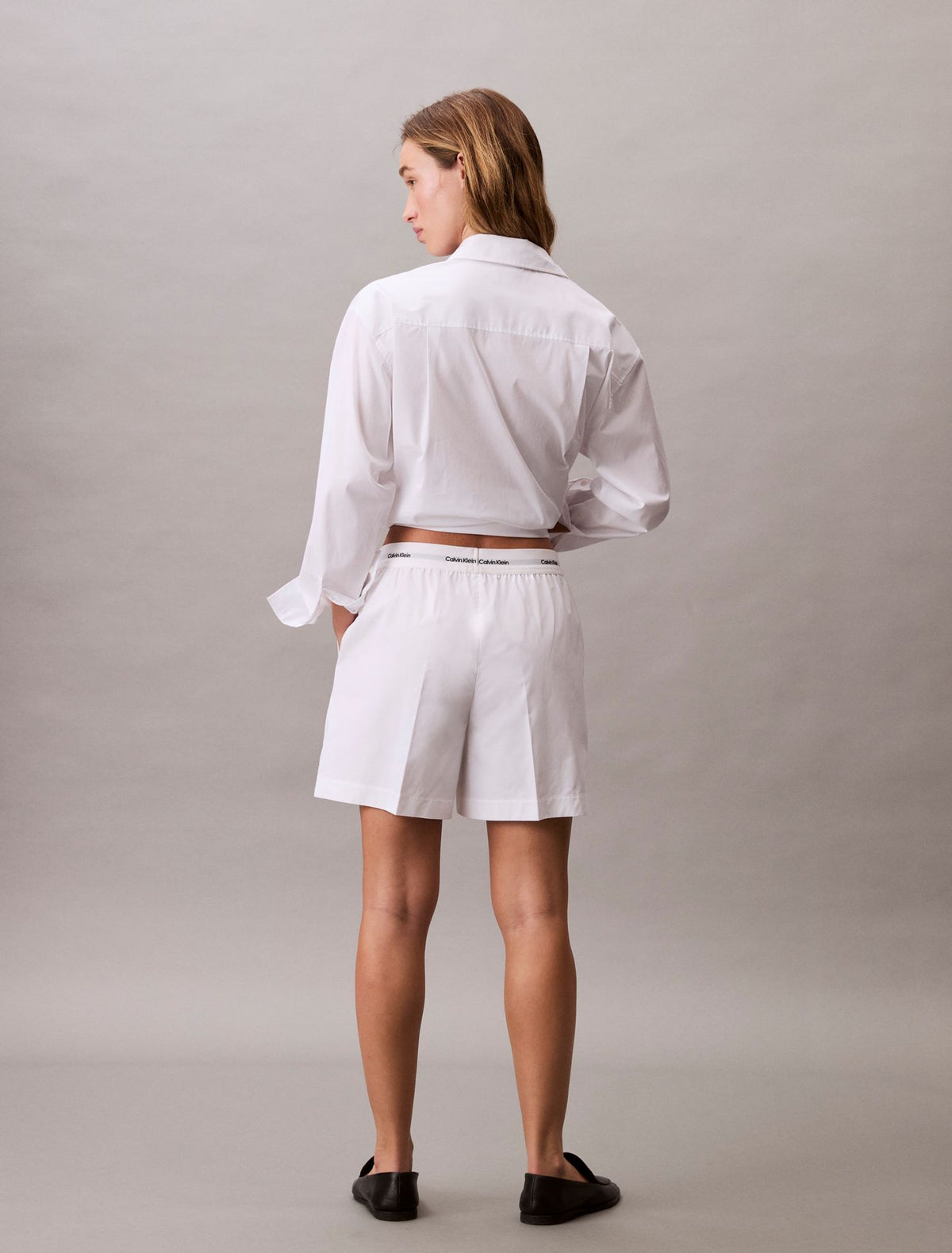 Calvin Klein Logo Waistband Cotton Shorts