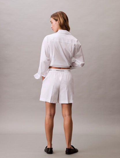 Calvin Klein Logo Waistband Cotton Shorts