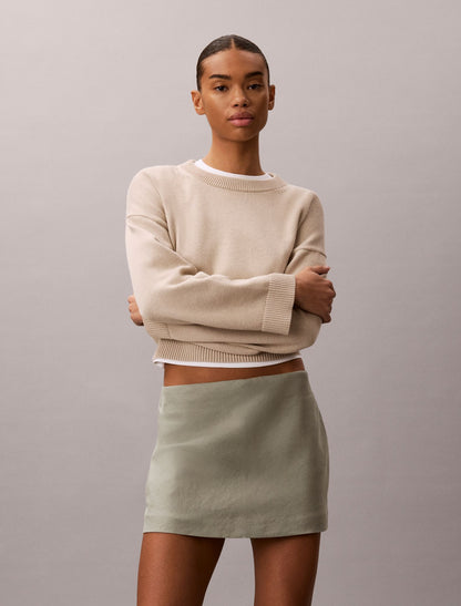 Calvin Klein Linen Blend Mini Skort