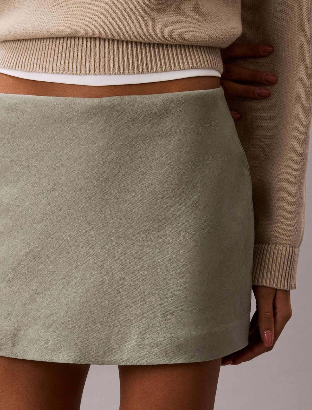 Calvin Klein Linen Blend Mini Skort