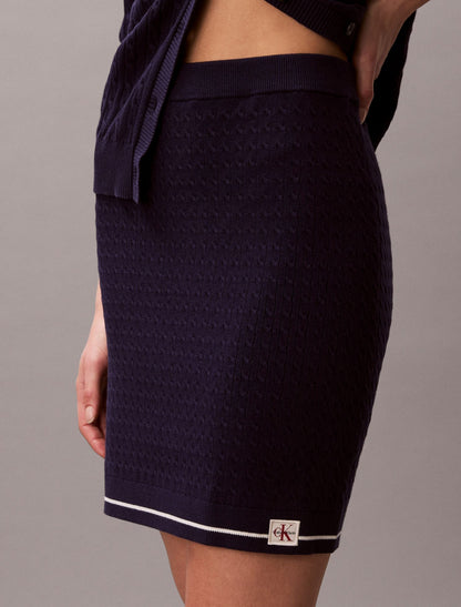 Calvin Klein Micro Cable Knit Mini Skirt