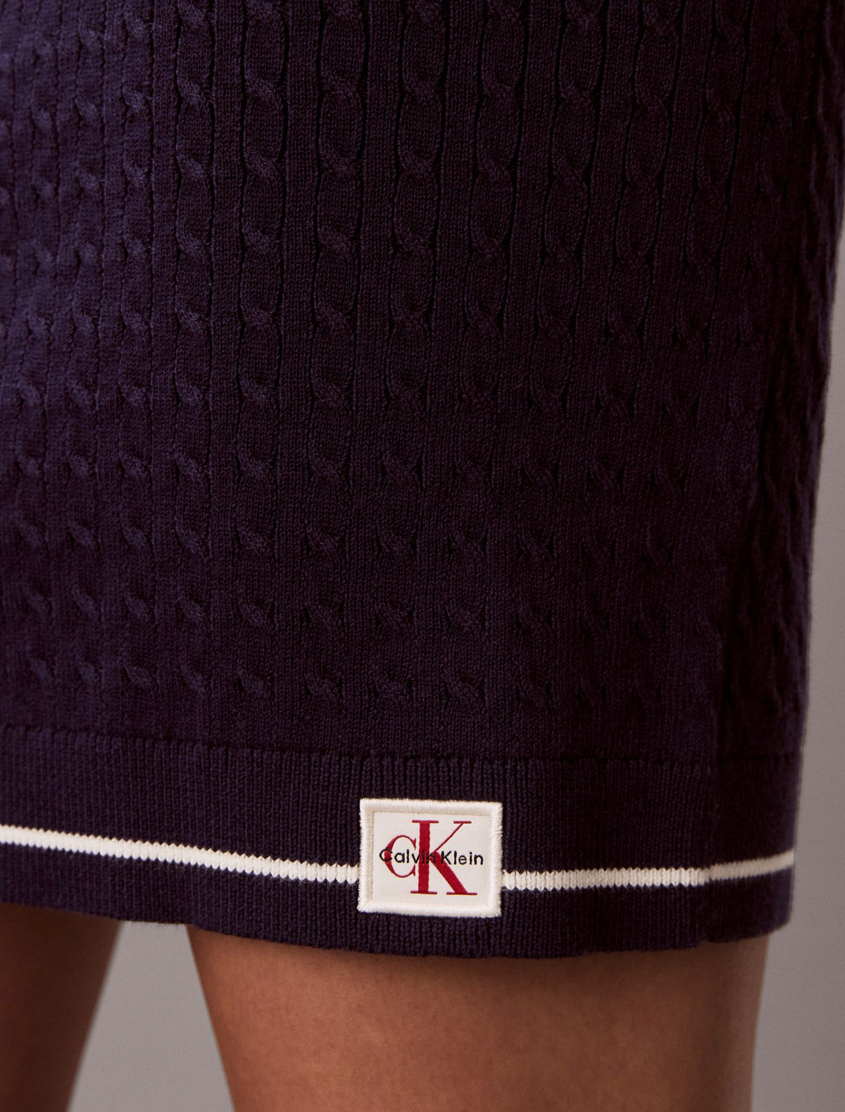 Calvin Klein Micro Cable Knit Mini Skirt