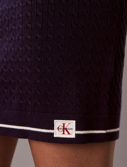 Calvin Klein Micro Cable Knit Mini Skirt