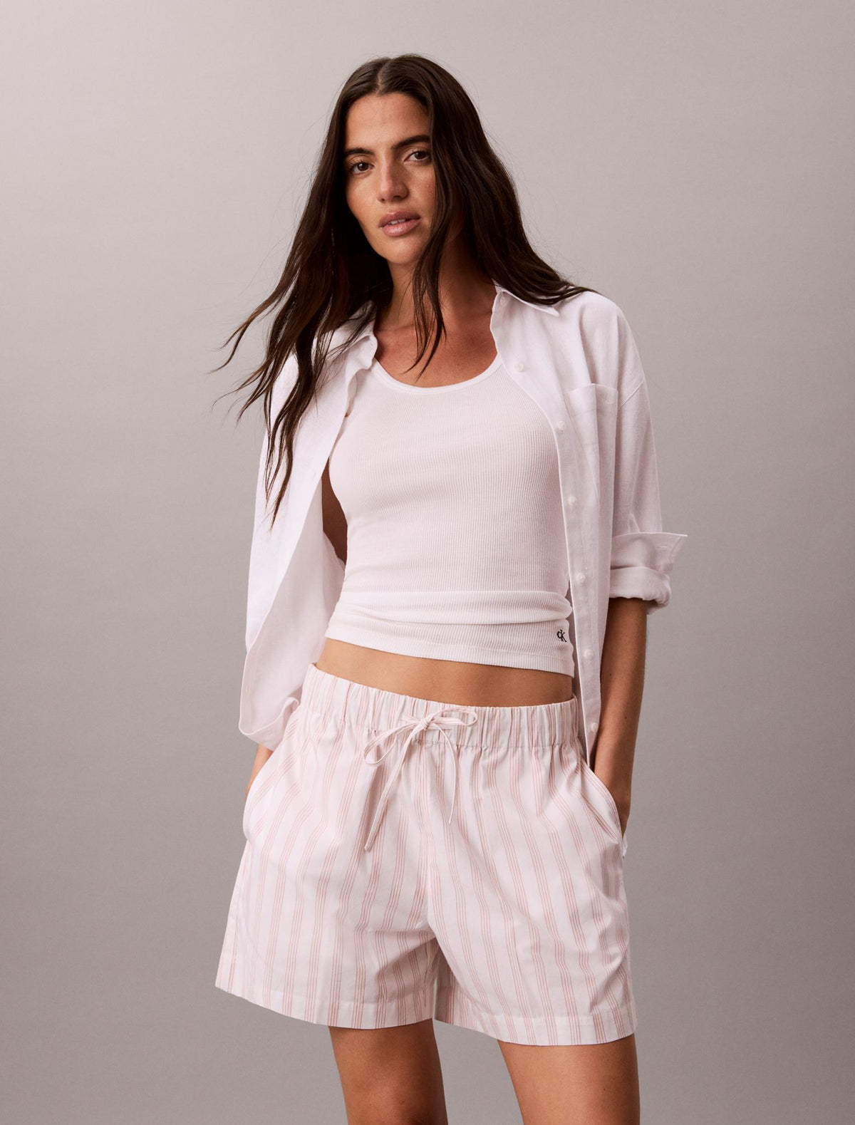 Calvin Klein Cotton Poplin Stripe Boxer Shorts