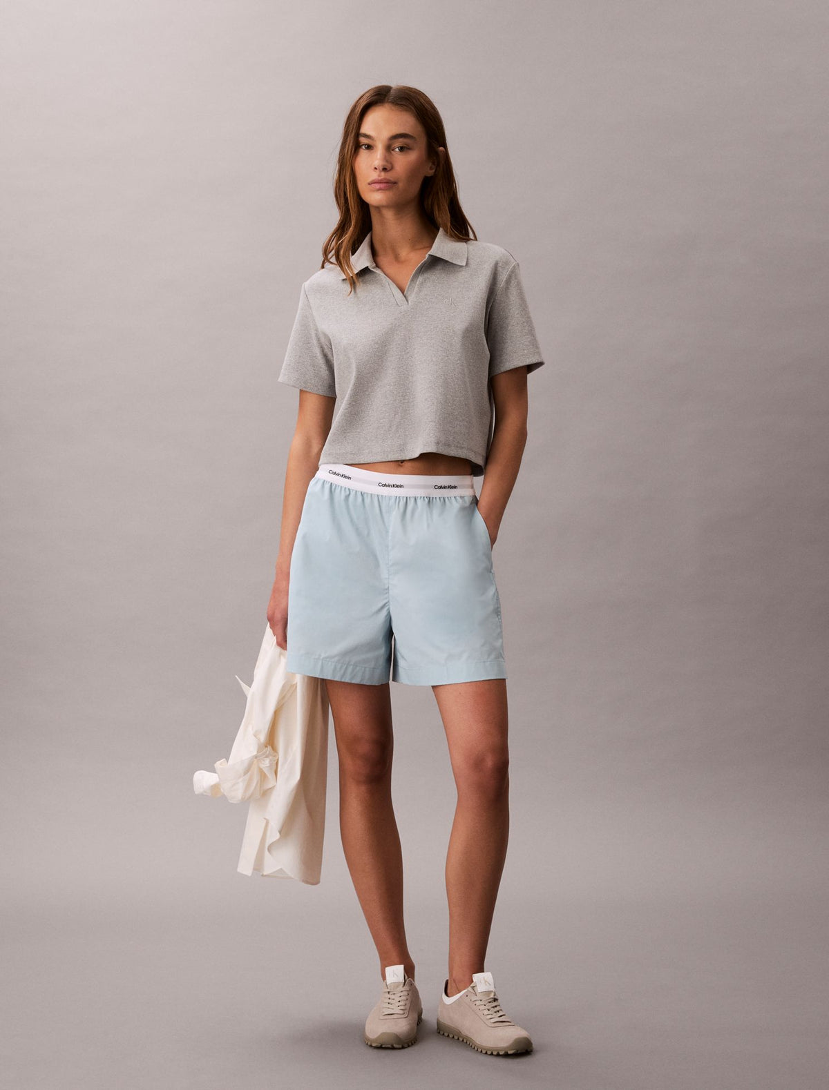 Calvin Klein Logo Waistband Cotton Shorts