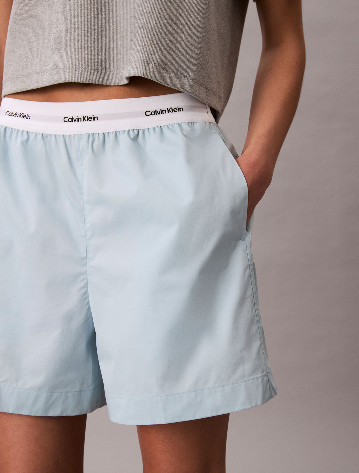 Calvin Klein Logo Waistband Cotton Shorts