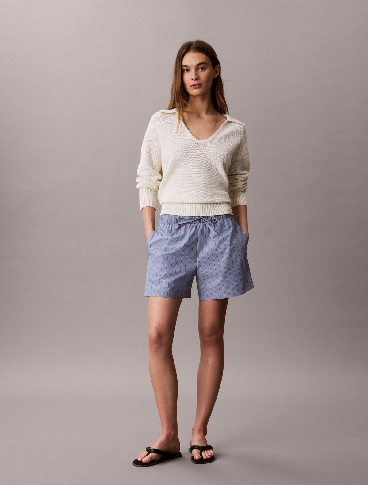Calvin Klein Cotton Poplin Stripe Boxer Shorts