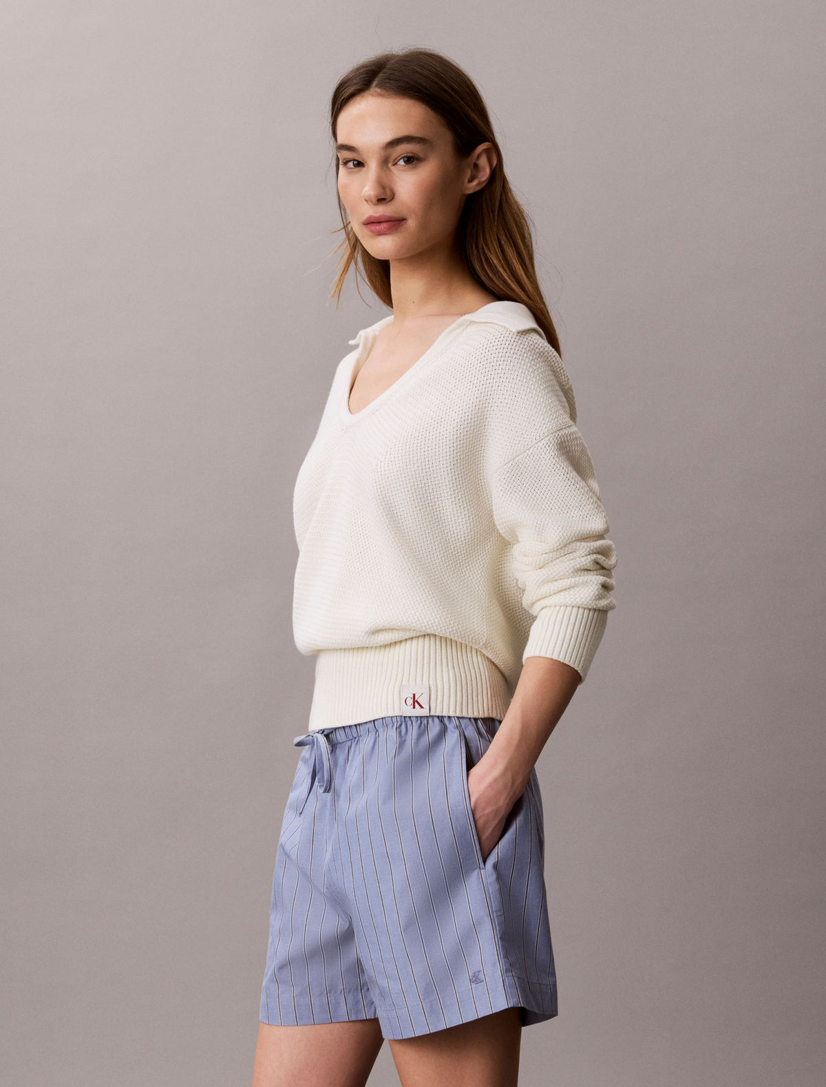 Calvin Klein Cotton Poplin Stripe Boxer Shorts