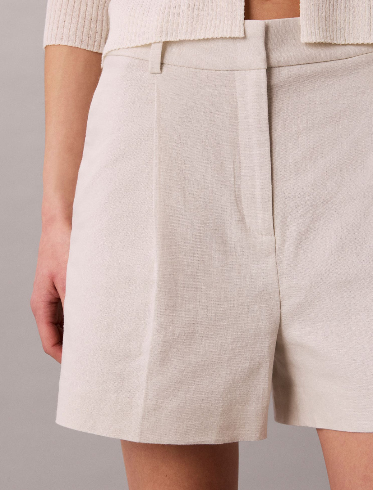 Calvin Klein Linen Blend Tailored Shorts